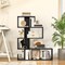 Costway 1/2 PCS 5-Tier S-Shaped Bookshelf with Open Cubes Anti-Toppling Kits Freestanding Bookcase